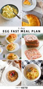 Ketogenic diet 5 day egg fast meal plan.