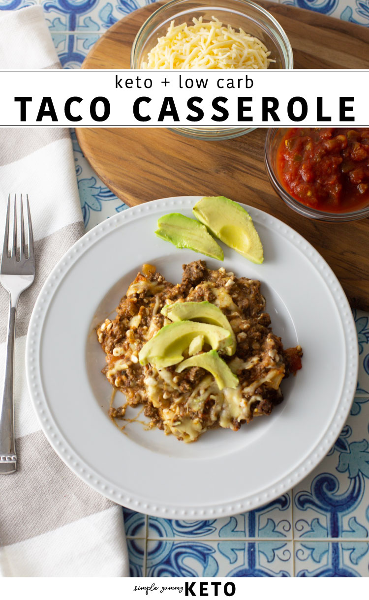 Easy Keto taco casserole bake that's low carb and so yummy!