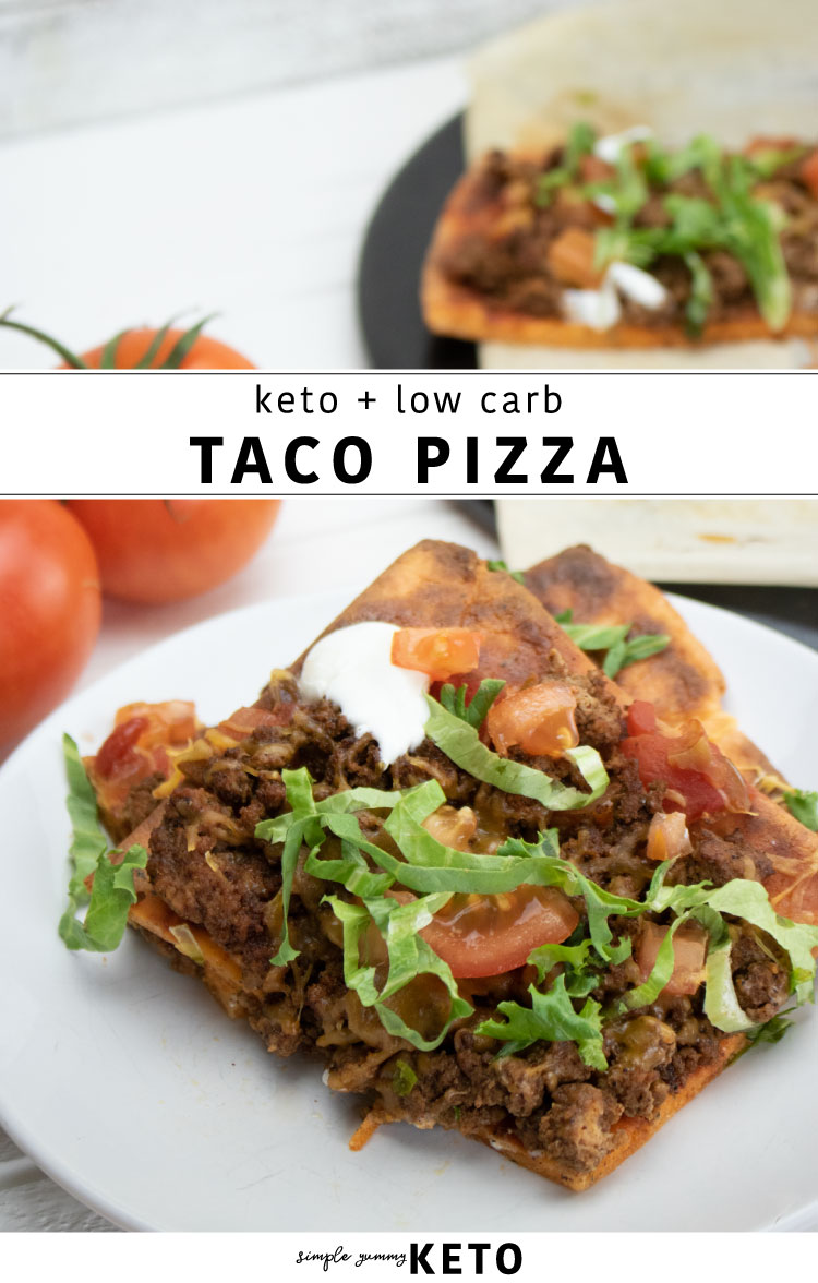 keto taco pizza recipe that's low carb + delish