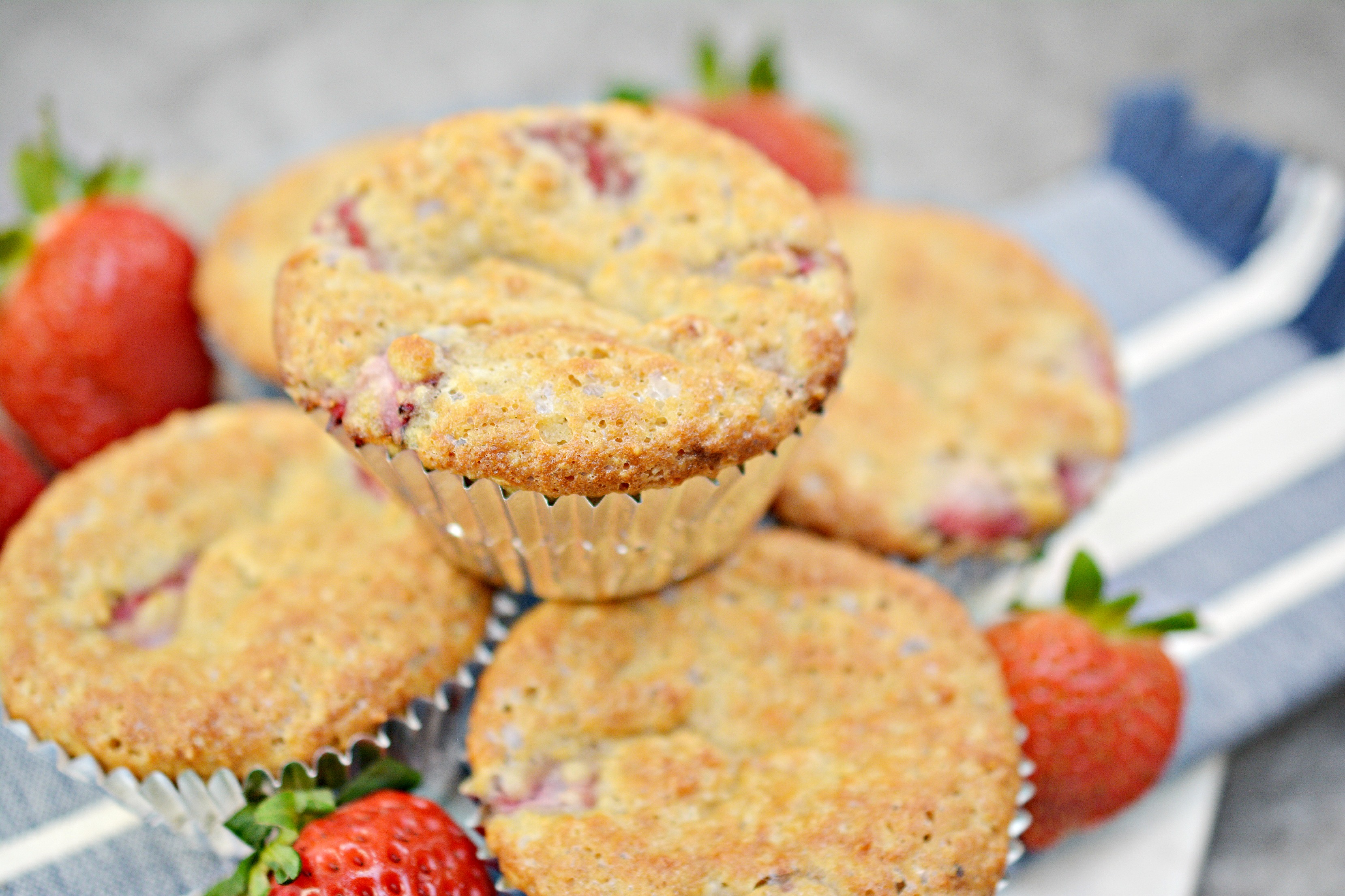 Keto strawberry muffin recipe.