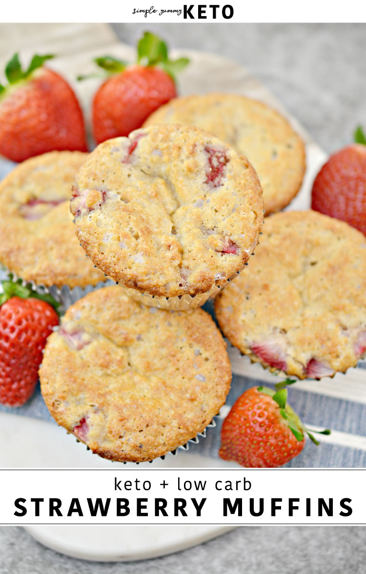 Low carb strawberry muffin recipe. Keto and Atkins muffin recipe.