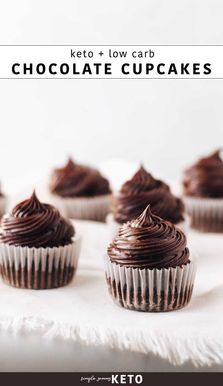 Keto chocolate cupcake recipe with cream cheese frosting