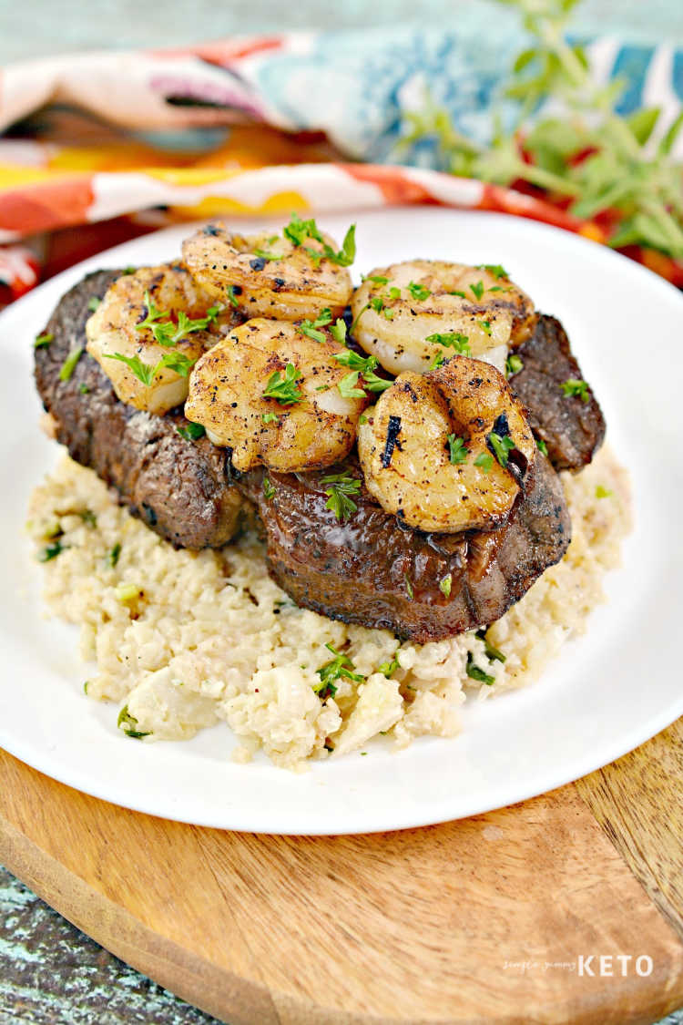 lchf surf and turf with risotto recipe