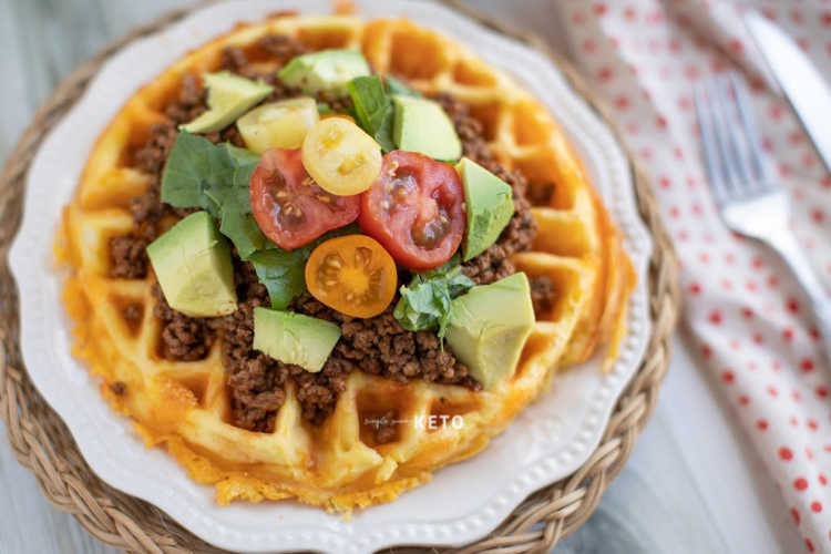 fry bread taco chaffle a keto and low carb recipe