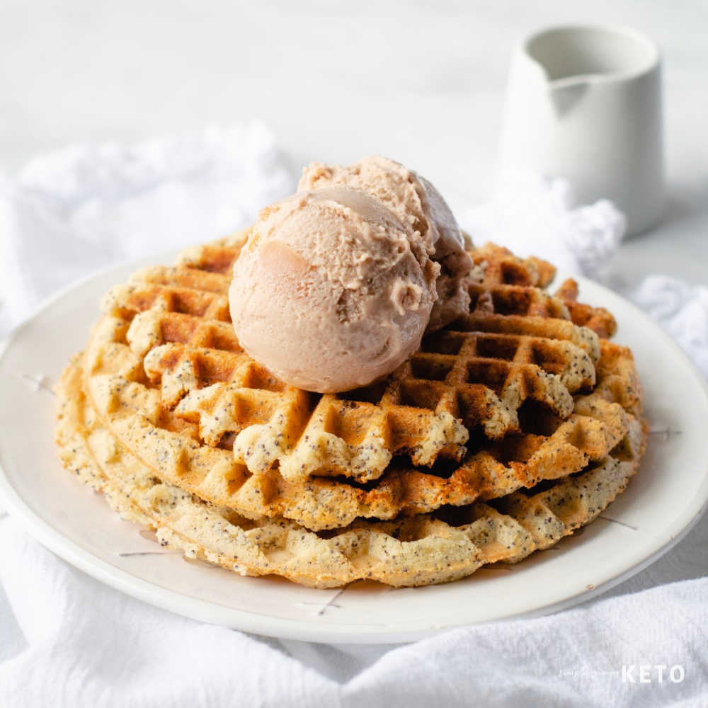 lemon poppyseed keto waffle recipe