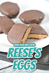 low carb and keto chocolate covered peanut butter eggs
