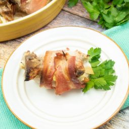 keto bacon wrapped stuffed pork chops recipe