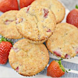 Low carb strawberry muffin recipe. Keto and Atkins muffin recipe.