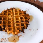 easy keto pumpkin chaffle recipe - low carb dessert chaffle